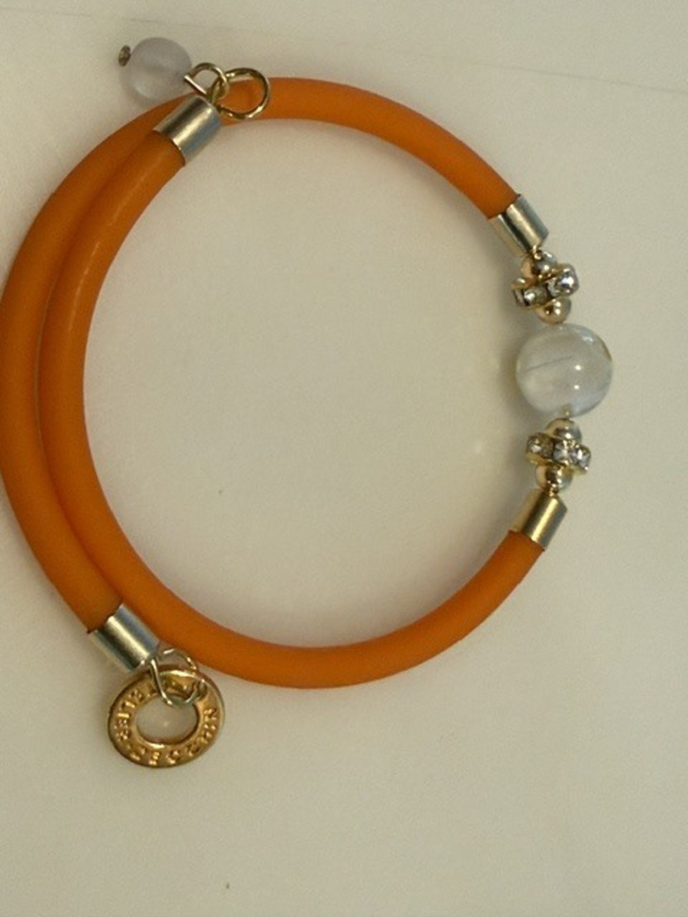BR3106 | Orange | Millefiori Murano Glass Wrap Bracelet
